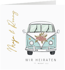 Hochzeitseinladung Hochzeitsbulli