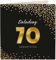 Klick: Details zu Einladung 70. Geburtstag "Glitzer" anzeigen Einladung 70. Geburtstag "Glitzer"