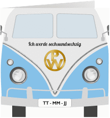 Einladung Geburtstag "Bulli Bus"