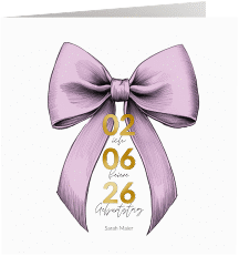 Einladung 40. Geburtstag "Geburtstagsschleife"