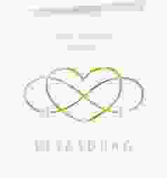 Hochzeitseinladung "Infinity" quadratische Klappkarte grau