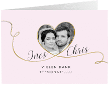 Danksagungskarte Hochzeit "Dolce"