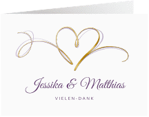 Danksagungskarte Hochzeit "Envie"