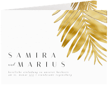 Klick: Details zu Hochzeitseinladung "Palmenblatt" anzeigen Hochzeitseinladung "Palmenblatt"