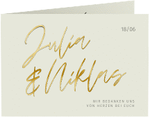 Klick: Details zu Danksagungskarte Hochzeit "Einfachheit" anzeigen Danksagungskarte Hochzeit "Einfachheit"