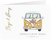 Danksagungskarte Hochzeit "Hochzeitsbulli"