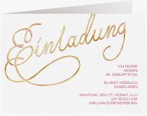 Einladung Geburtstag  Schwungvoll