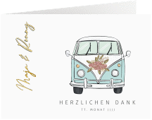 Danksagungskarte Hochzeit Hochzeitsbulli