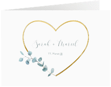 Klick: Details zu Hochzeitseinladung "Greenheart" anzeigen Hochzeitseinladung "Greenheart"