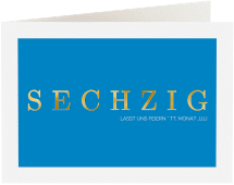 Einladung 60. Geburtstag "Schlicht"