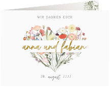 Klick: Details zu Dankeskarte Hochzeit "Wildblumenherz" anzeigen Dankeskarte Hochzeit "Wildblumenherz"