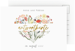 Klick: Details zu Antwortkarte Hochzeit "Wildblumenherz" anzeigen Antwortkarte Hochzeit "Wildblumenherz"