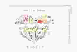 Antwortkarte Hochzeit "Wildblumenherz"