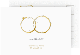 Klick: Details zu Save the Date-Postkarte "Trauringe" anzeigen Save the Date-Postkarte "Trauringe"