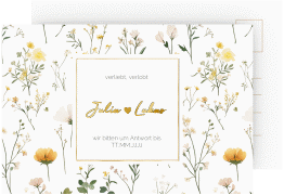 Antwortkarte Hochzeit "Blumenwiese"