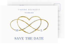 Save the Date-Postkarte "Infinity"