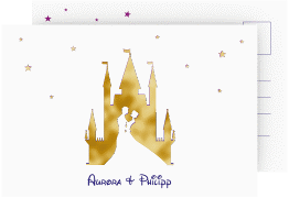 Save the Date-Postkarte "Castle"