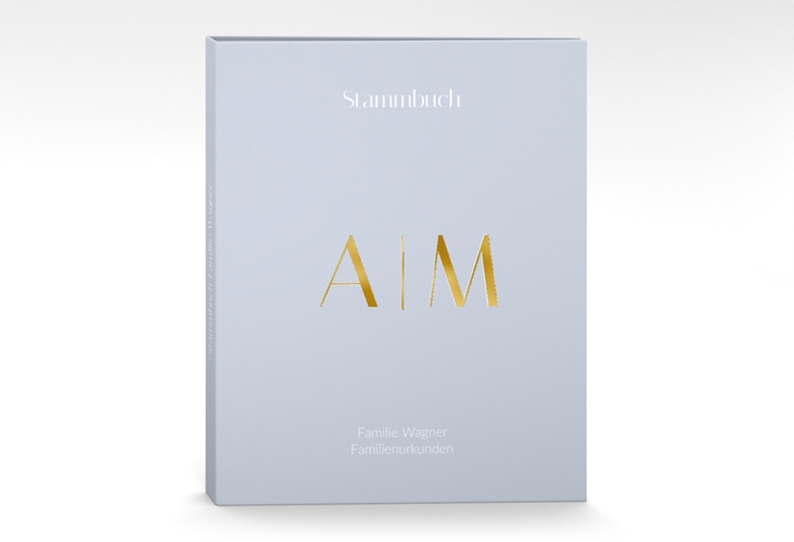 Stammbuch A4 Clean Initial Stammbuch A4 blau gold