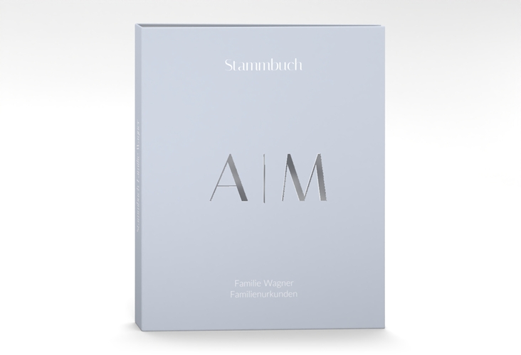 Stammbuch A4 Clean Initial Stammbuch A4 blau silber