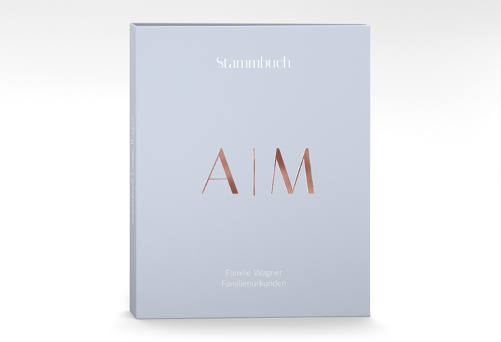 Stammbuch A4 Clean Initial Stammbuch A4 blau rosegold