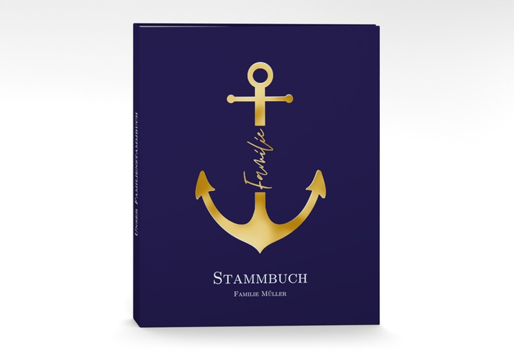 Stammbuch A4 Familienanker Stammbuch A4 blau gold