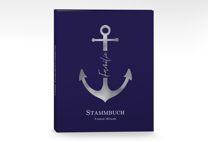 Stammbuch A4 Familienanker Stammbuch A4 blau silber