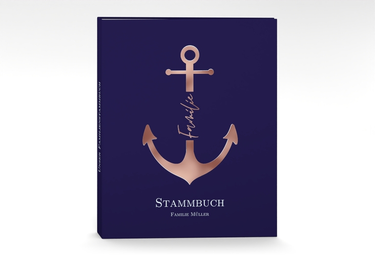 Stammbuch A4 Familienanker Stammbuch A4 blau rosegold
