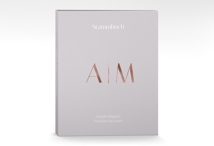 Stammbuch A4 Clean Initial Stammbuch A4 grau rosegold