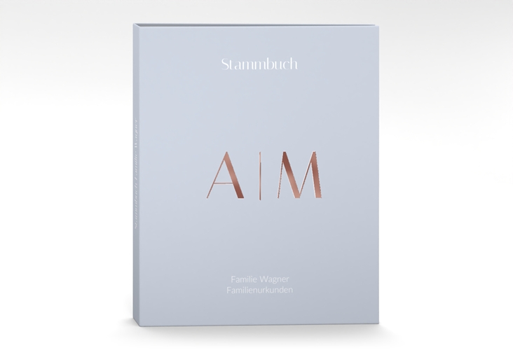 Stammbuch A4 Clean Initial Stammbuch A4 blau rosegold