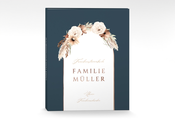 Stammbuch A4 Blumenbogen Stammbuch A4 blau rosegold
