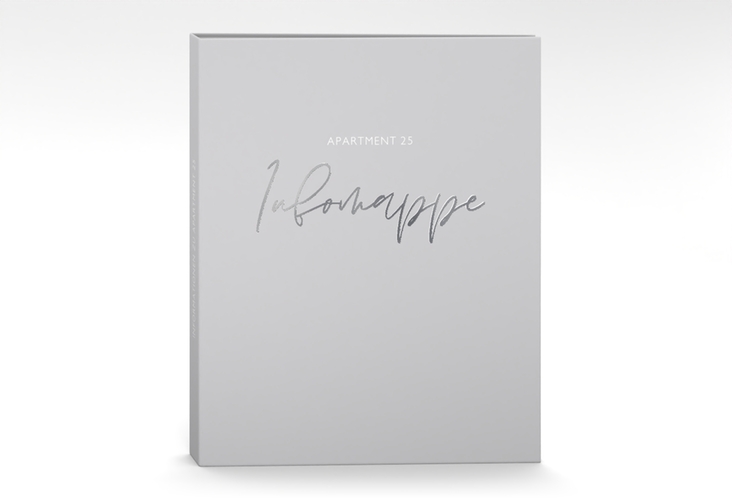 Gästemappe Ferienwohnung A4 Stadt Apartment Gästemappe A4 grau silber