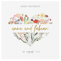 Klick: Details zu Gästebuch Creation Hochzeit "Wildblumenherz" anzeigen Gästebuch Creation Hochzeit "Wildblumenherz"