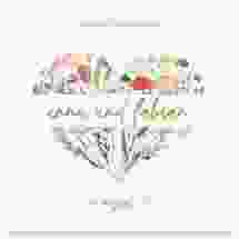 Gästebuch Creation Hochzeit "Wildblumenherz"