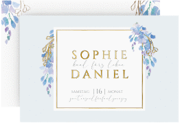 Save the Date-Karte "Blauregen"