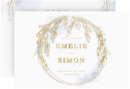 Save the Date-Karte "Wisteria"