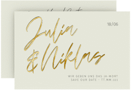 Save the Date-Karte "Einfachheit"