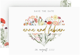 Klick: Details zu Save the Date-Karte "Wildblumenherz" anzeigen Save the Date-Karte "Wildblumenherz"