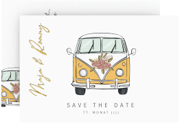 Save the Date-Karte "Hochzeitsbulli"