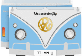 Einladung 30. Geburtstag Bulli Bus