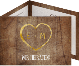 Klick: Details zu Hochzeitseinladung "Wood" anzeigen Hochzeitseinladung "Wood"