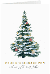 Geschäftliche Weihnachtskarte "Wintertanne"
