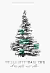 Geschäftliche Weihnachtskarte Wintertanne