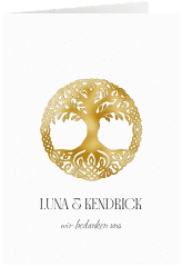 Dankeskarte Hochzeit "Lebensbaum"
