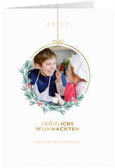 Klick: Details zu Weihnachtskarte "Christbaumkugel" anzeigen Weihnachtskarte "Christbaumkugel"