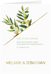 Klick: Details zu Dankeskarte Hochzeit "Olivenzweig" anzeigen Dankeskarte Hochzeit "Olivenzweig"