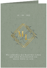 Klick: Details zu Hochzeitseinladung "Greenletter" anzeigen Hochzeitseinladung "Greenletter"