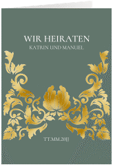 Klick: Details zu Einladungskarte Hochzeit "Royal" anzeigen Einladungskarte Hochzeit "Royal"