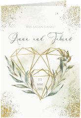 Danksagungskarte Hochzeit "Heartfelt"