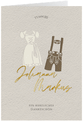 Danksagungskarte Hochzeit "Trachenhochzeit"