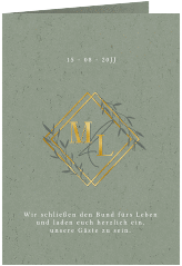 Hochzeitseinladung "Greenletter"